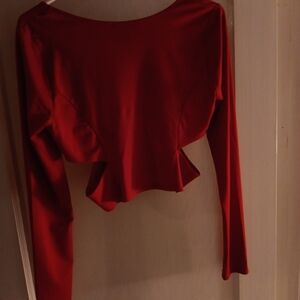 Forever 21 long sleeve cutout cropped top